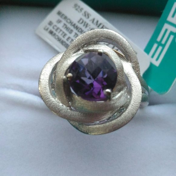 NWT EFFY Sterling Silver and Amethyst Ring Size 7